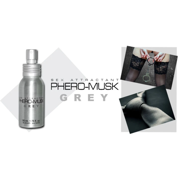 Zapach męski PHERO-MUSK Grey 50 ml - intensywne nuty grejpfruta, mięty i drzewo sandałowe