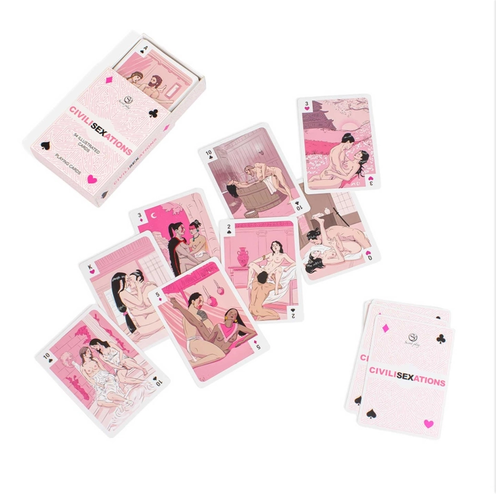 Talia kart do gry Civilisexations — ilustrowana, 54 karty, 4 cywilizacje