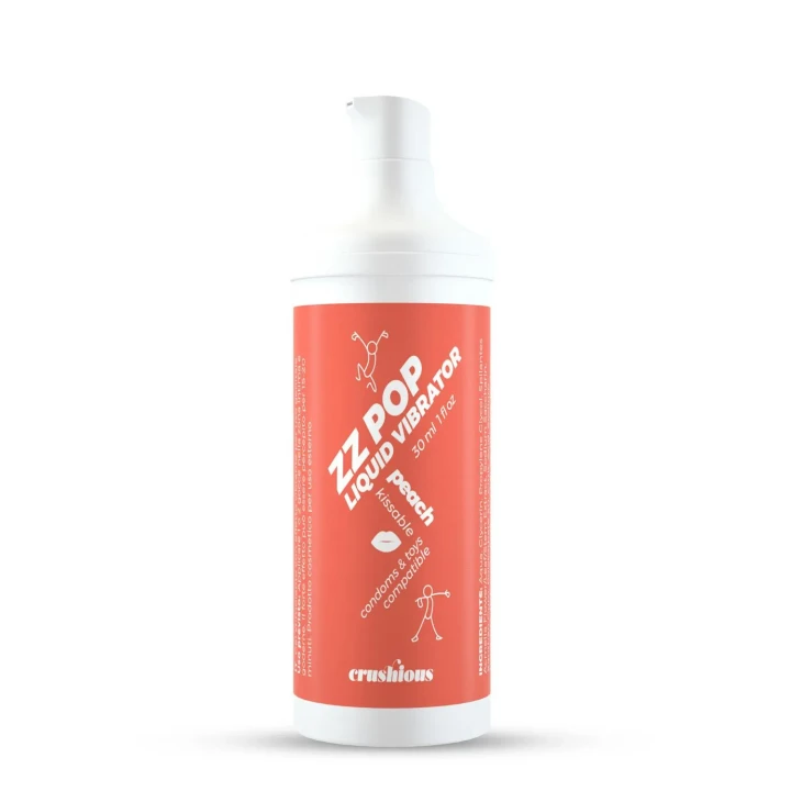 Wibrator płynny ZZ POP CRUSHIOUS, aromat brzoskwini, 30ml, efekt wibrujący
