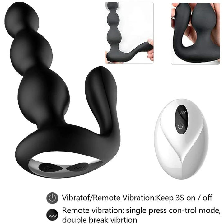 Wibrujące Koraliki Analne RemoteSilicone, Medyczny Silikon, 100% Wodoodporne