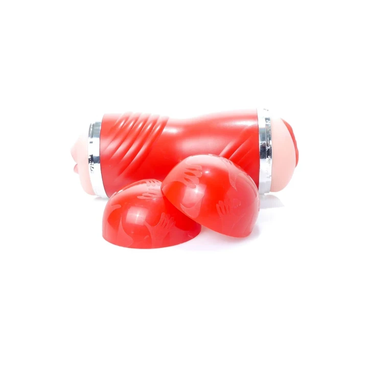 Masturbator - CLEO Double Delight 3.0, CyberSkóra, Wodoodporny, 21,5 cm długości