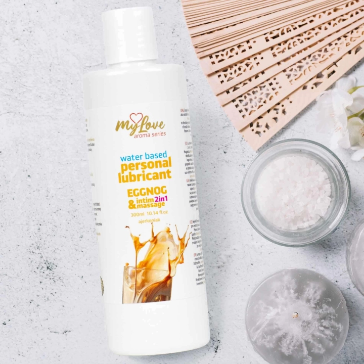 Preparat intymny i do masażu MyLove Aroma Series 2w1 wodny Eggnog 300 ml