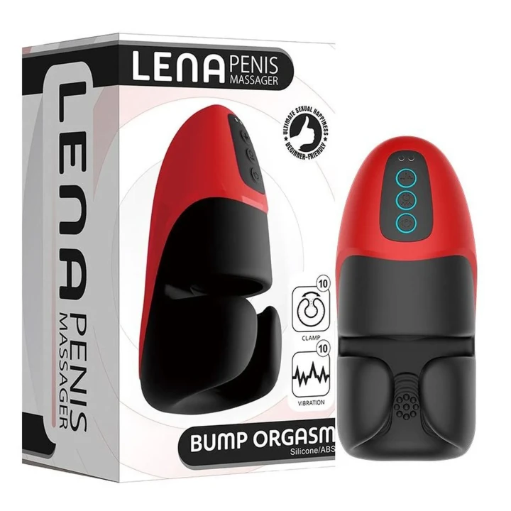Masażer penisa Lena - silikonowy, wodoodporny, 10 trybów wibracji, 10 ruchów.
