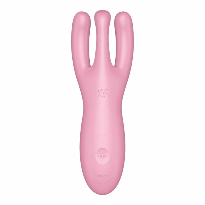 Wibrator lay-on Satisfyer Threesome 4, 12 programów, silikon medyczny, wodoodporny