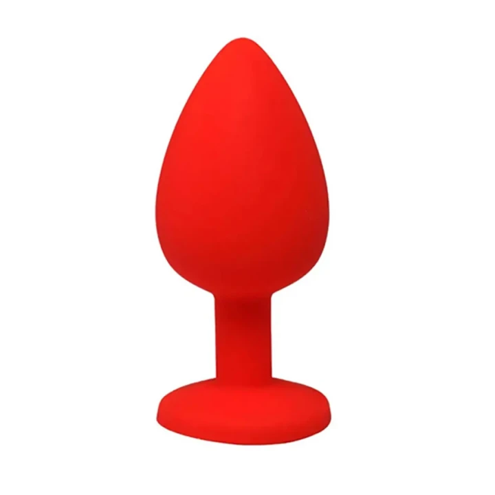 Korek analny Small z serii Lux, silikonowy, długość całkowita 7 cm, ozdobiony kryształem