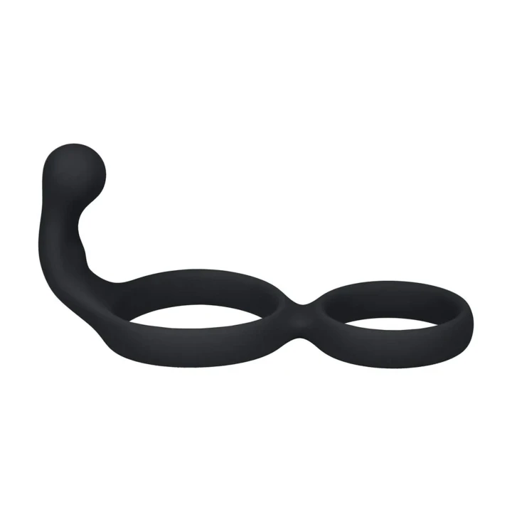 Podwójny pierścień erekcyjny z kulką analną LEVELZ, silikonowy, 5cm, 13,7cm