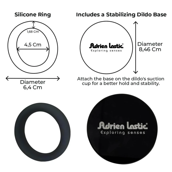 Uprząż do strap-onów - Elastyczny silikon, średnica pierścienia 4 cm, uniwersalna