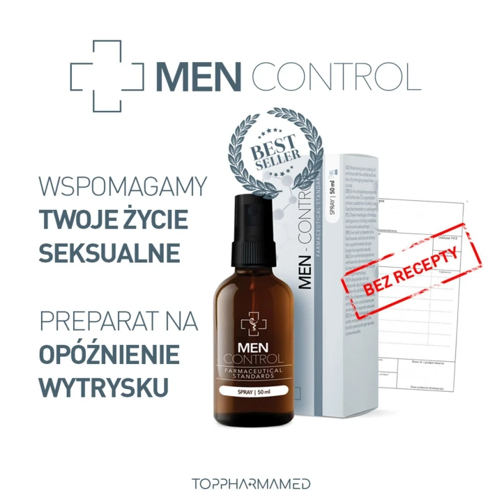 Spray kontrolujący wytrysk MEN - 50 ml, laboratoryjna formuła, dla silnych doznań