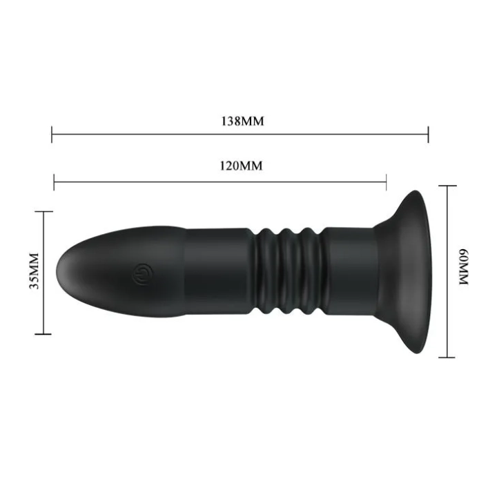 Wtyczka analna PRETTY LOVE - Magic Jingers z 4 funkcjami wibracji i przyssawką