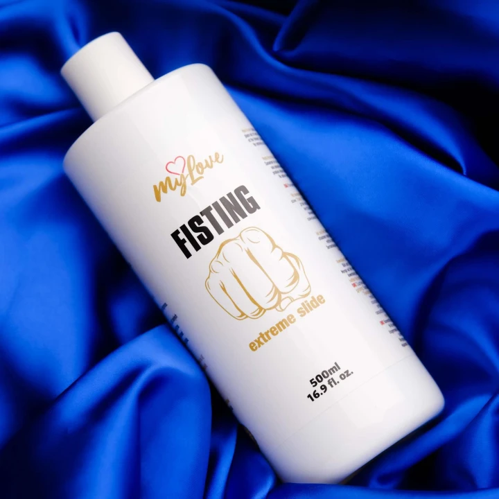 Żel intymny MyLove Fisting Extreme Slide 500 ml - wysoka wydajność, intensywny poślizg, wiśniowy aromat.