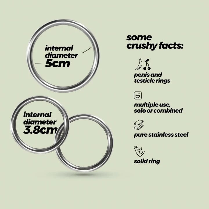 Pierścienie metalowe Crushious, zestaw 3 szt., średnica 3,8-5 cm, do zabawy temperaturą