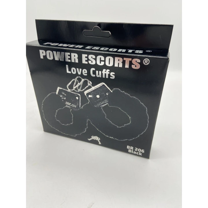 Kajdanki metalowe z futerkiem - Zestaw z kluczykiem w eleganckim pudełku