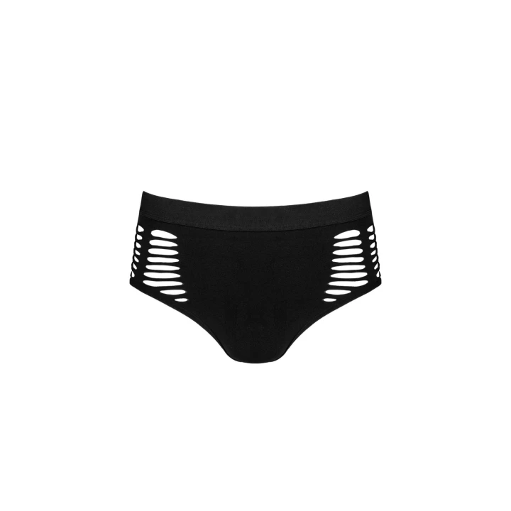 Slipy M101 OBSESSIVE MEN, sexy wycięcia, elastyczny materiał, klasyczna czerń