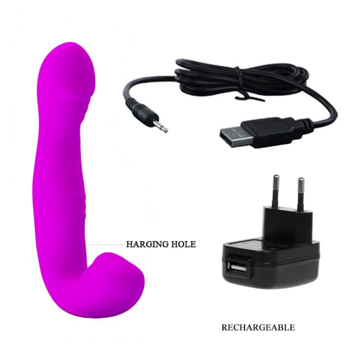 Wibrator G-spot PRETTY LOVE ANGELO, 30 funkcji wibracji, elastyczny, podwójne działanie