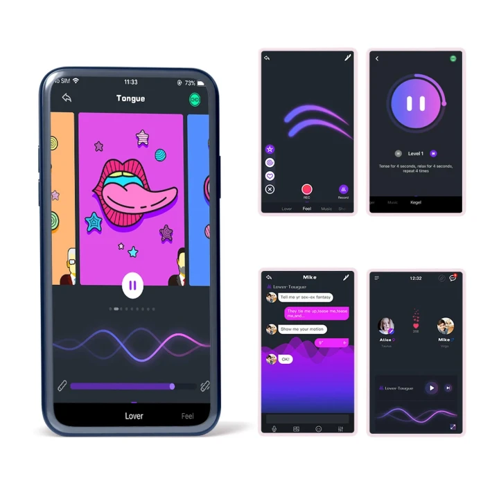 Wibrator Kegla Smart Crystal Duo - 2 tryby kontroli, zestaw ciężarków, aplikacja