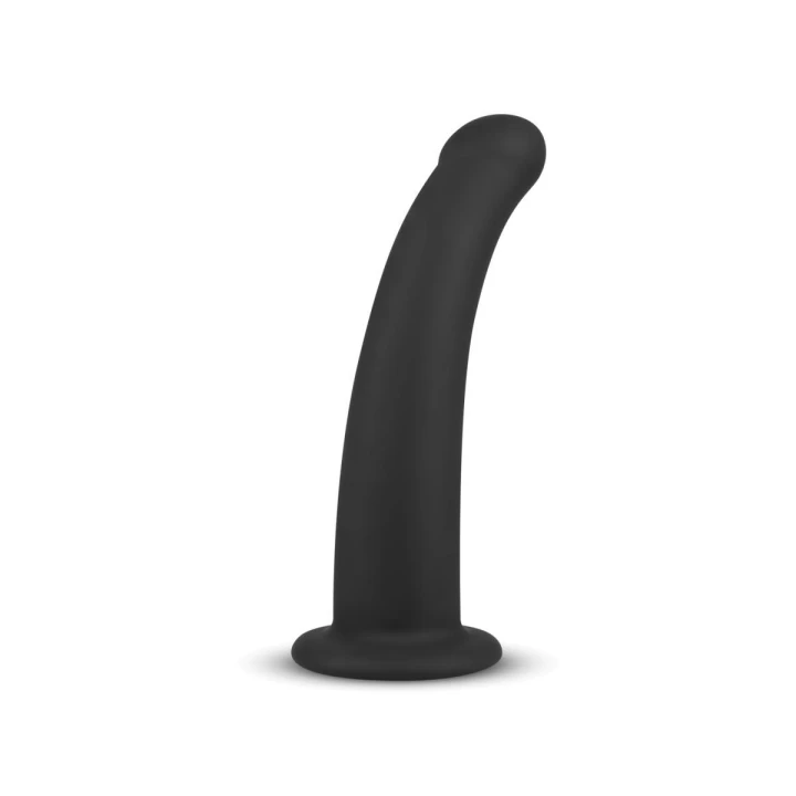 Dildo No-Parts Parker 19,5 cm, silikon, czarny, ergonomiczną formą, przyssawka