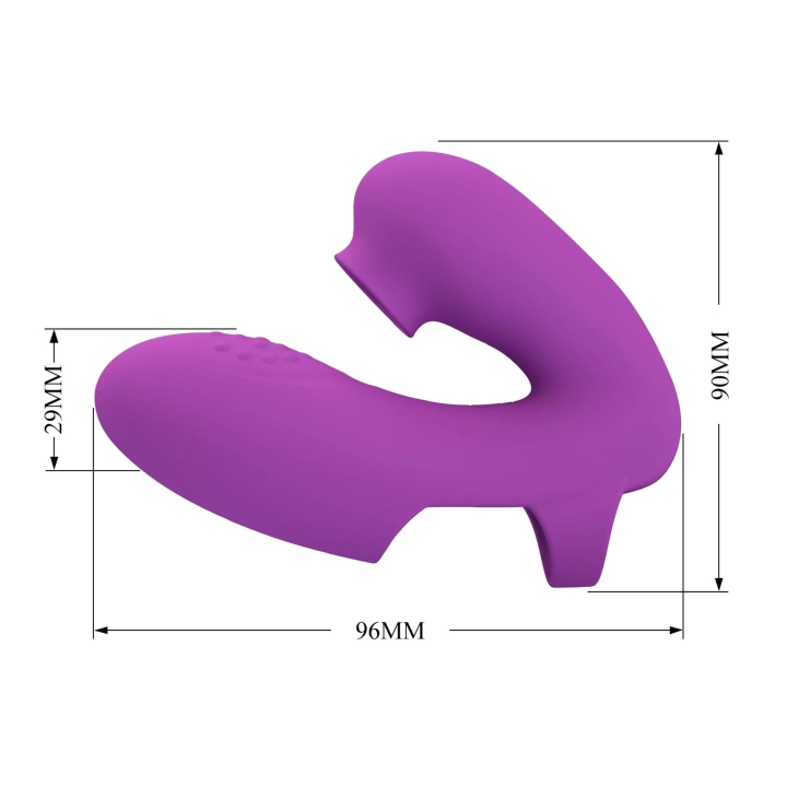 Wibrator palcowy PRETTY LOVE Athena — silikonowy, 7 trybów wibracji, 7 trybów stukania