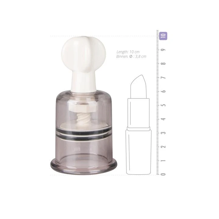 Pompka do stymulacji sutków, transparentna, wodoodporna, średnica 2,8 cm, 2 szt.