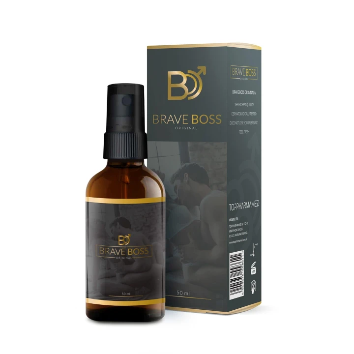 Preparat do opóźnienia wytrysku BRAVE BOSS 50 ml – Skuteczna formuła GMP, Bestseller