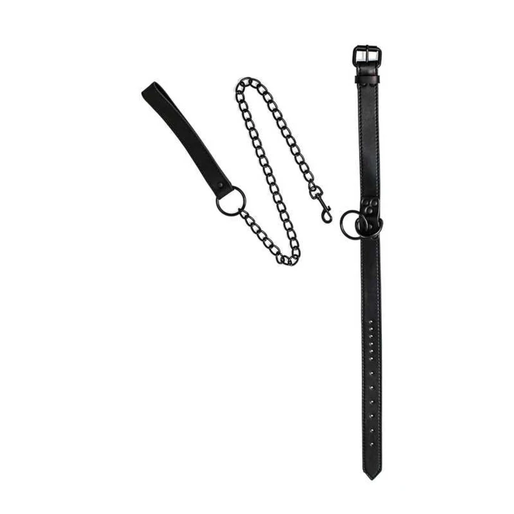 Obroża BDSM Party Hard Sin, regulowana, poliuretanowa, 4,8 cm szerokości, czarna