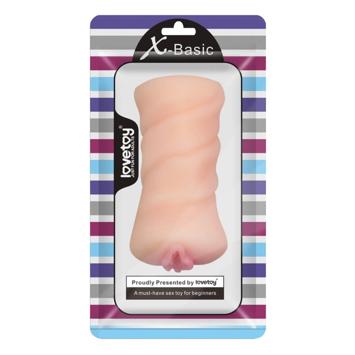 Masturbator kieszonkowy X-Basic, TPE, 13 cm, realistyczny materiał