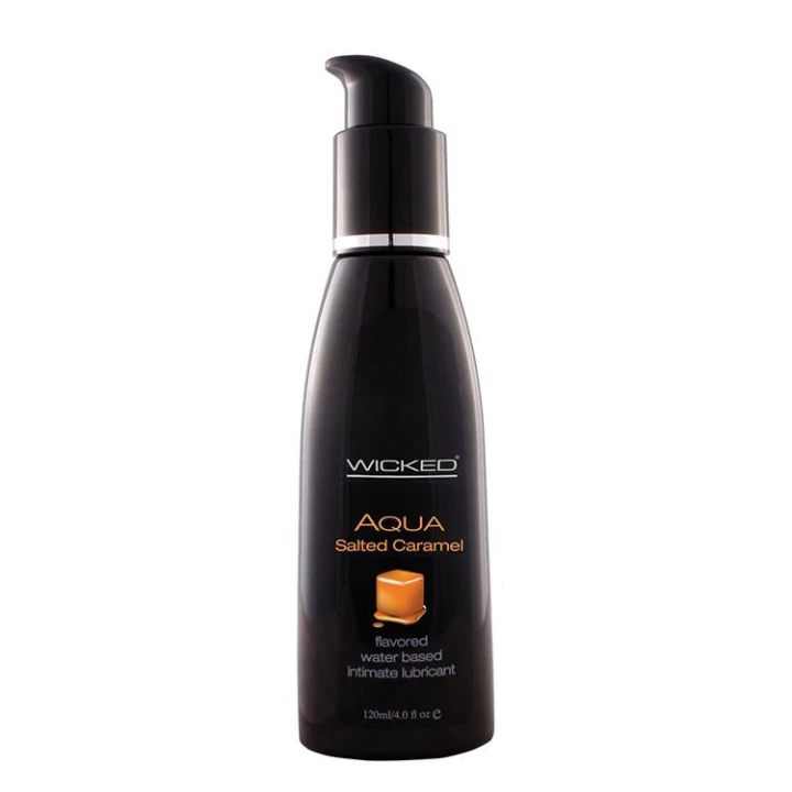 Lubrykant wodny Wicked Aqua, smak solonego karmelu, 120ml, długotrwały, przyjazny lateksowi