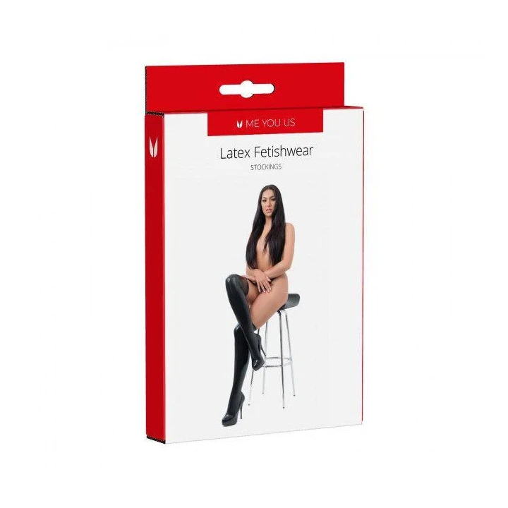 Pończochy lateksowe Me You Us - Rozmiar M, wysoka jakość, błyszczący wygląd