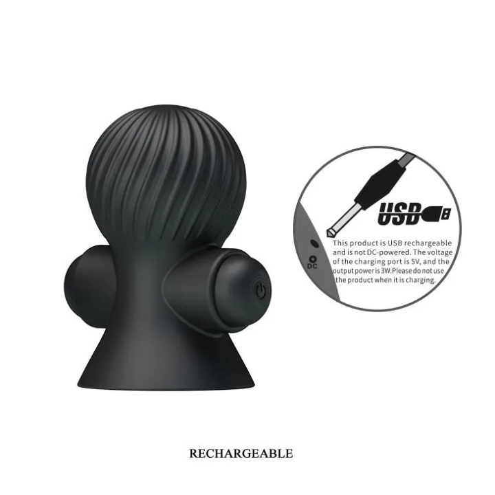 Wibrator do sutków PRETTY LOVE - 12 funkcji, wodoodporny, akumulator USB