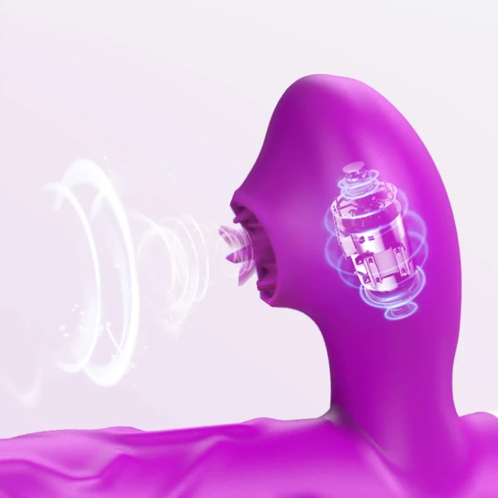 Wibrator - SiliconeTongue, 23cm, 10 funkcji, ogrzewanie, wodoodporny