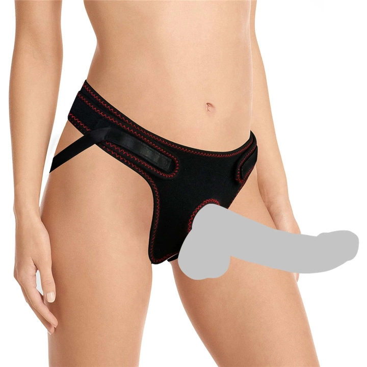 Szelki strap-on polyesterowe, regulowane, z pierścieniem O 1,5 cala, uniwersalne