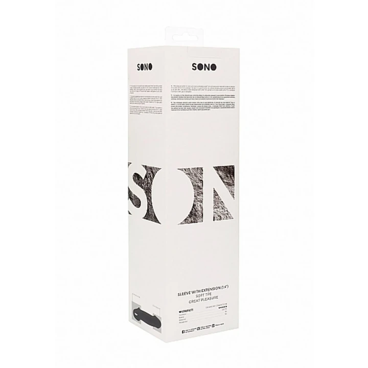 Przedłużacz penisa No.17 - czarny, 35 mm, wodoodporny, miękki TPE