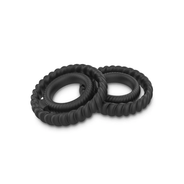 Cockring podwójny DUAL RING - silikonowy, elastyczny, wodoodporny 5,7x4,35 cm