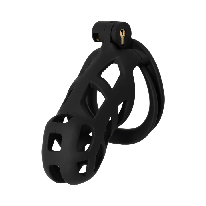 Klatka na penisa HIDDEN DESIRE, ABS, 4 rozmiary pierścieni, 11 cm długości całkowitej