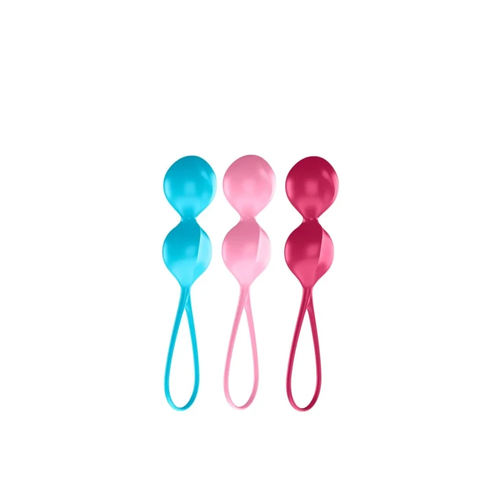 Kulki miłości Satisfyer C03, 3 sztuki, różne wagi: 79g, 114g, 150g, silikon medyczny