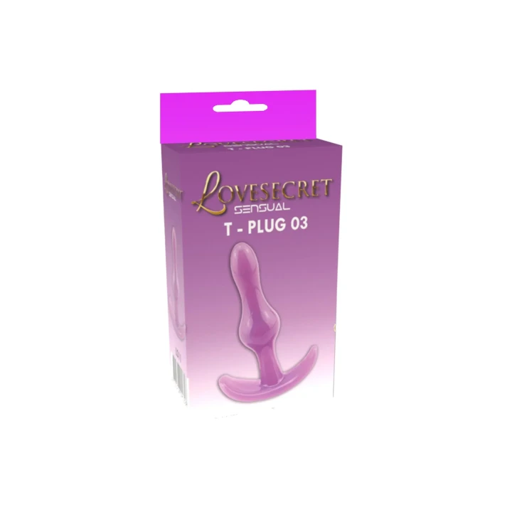 Korek analny Lovesecret Sensual LS11, 8,5 cm, TPE, fioletowy, dla początkujących