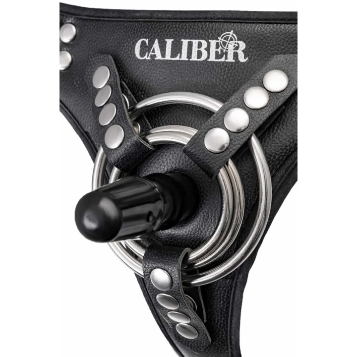 Uprząż strap-on dla kobiet RealStick CALIBER, regulowane paski, Vac-u-lock i pierścień O