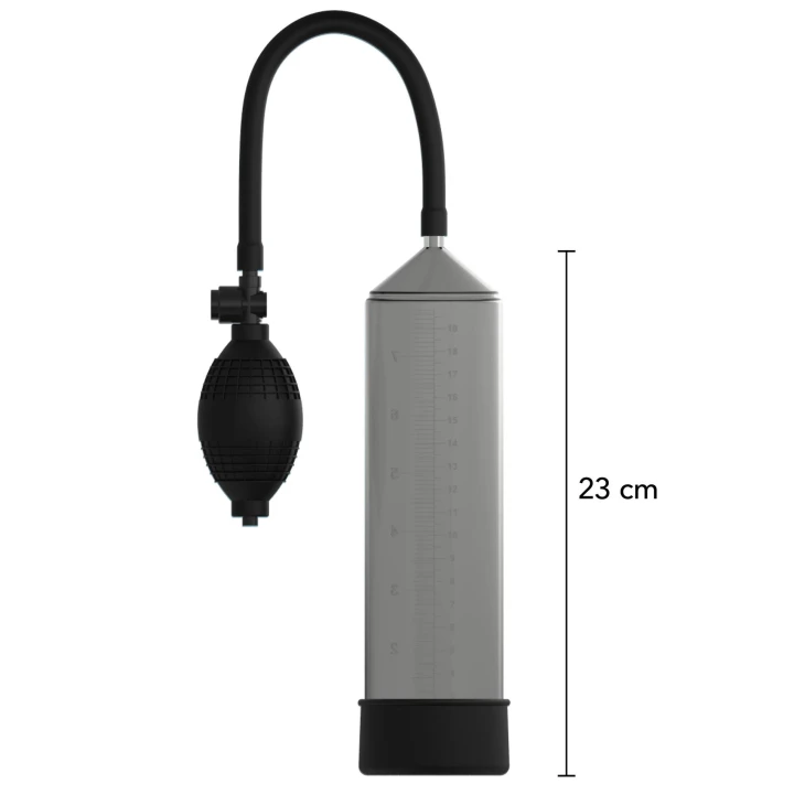 Pompka do penisa FUSION X – 23 cm, poliwęglan, silikon, ręczna z manometrem