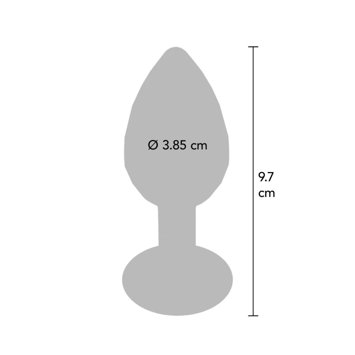 Korek analny TOYJOY Disco Diamond, aluminium, kryształ akrylowy, 9,7 cm