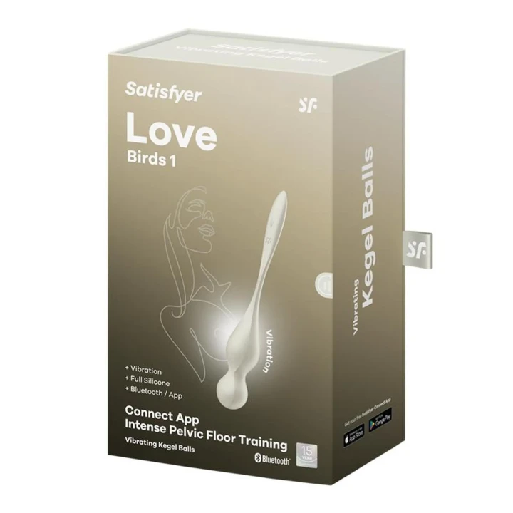 Wibrator kulkowy Love Birds (Satisfyer) — silikon, aplikacja, IPX7, 2 silniki