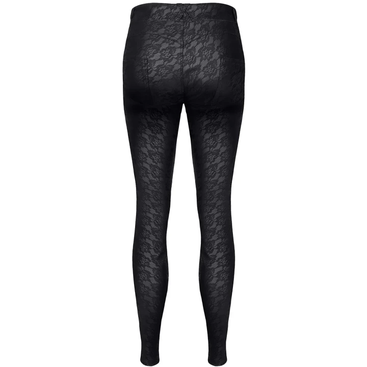 Legginsy wetlook DEMONIQ Kolekcja Black Rose 2.0, zmysłowe, czarne, S