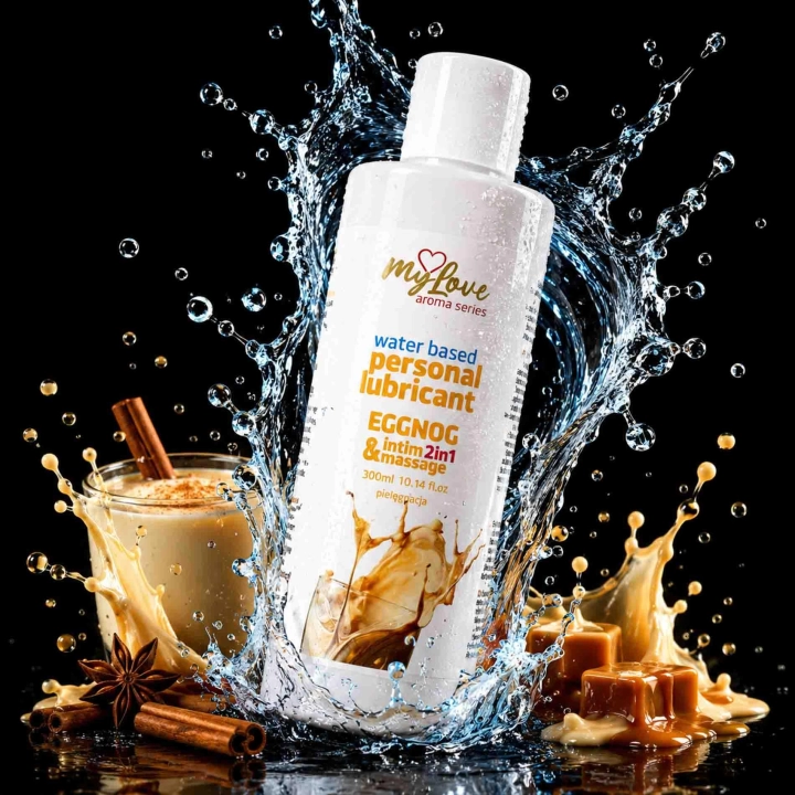Preparat intymny i do masażu MyLove Aroma Series 2w1 wodny Eggnog 300 ml