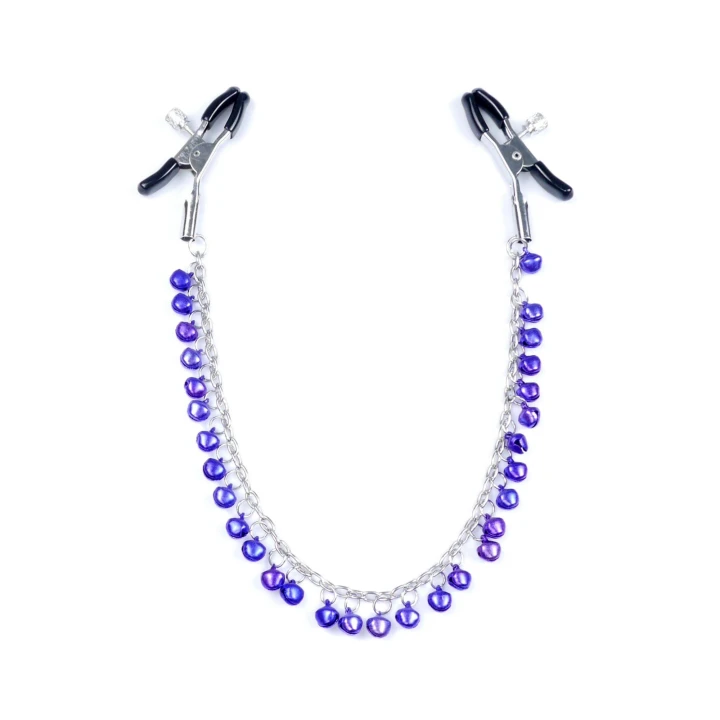 Zaciski na brodawki - Stymulator Seria Fetish B - Regulowany, Metal, Gumowe pokrycie