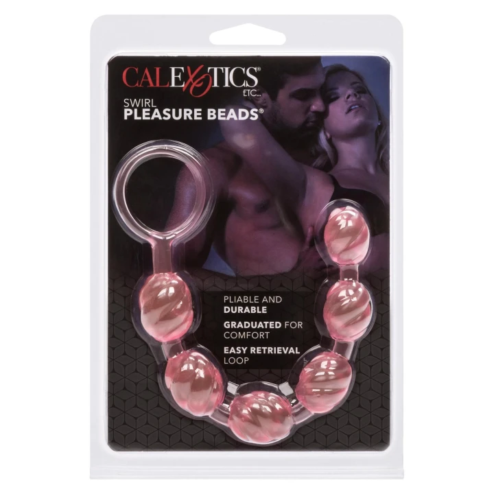 Pręt analny Swirl Pleasure Beads - PVC, średnica 2.5 cm, długość 22.5 cm