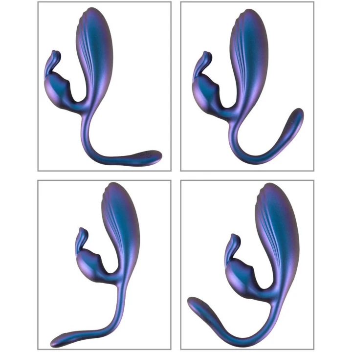 Wibrator podwójny Sweet Smile, silikonowy, elastyczny, 10 trybów wibracji, 125 g