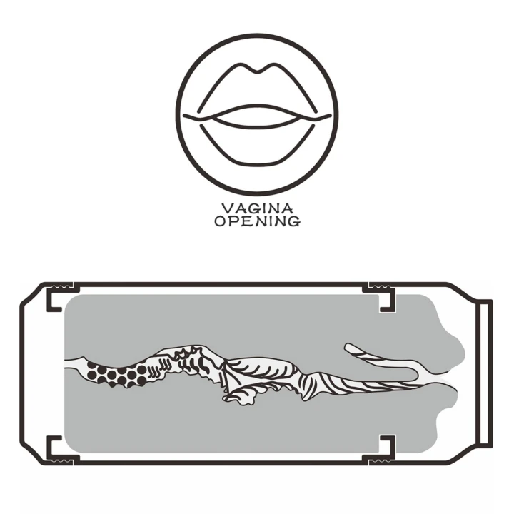 Masturbator TPE Lovetoy, 19.8 cm, z wypustkami, bez ftalanów i lateksu