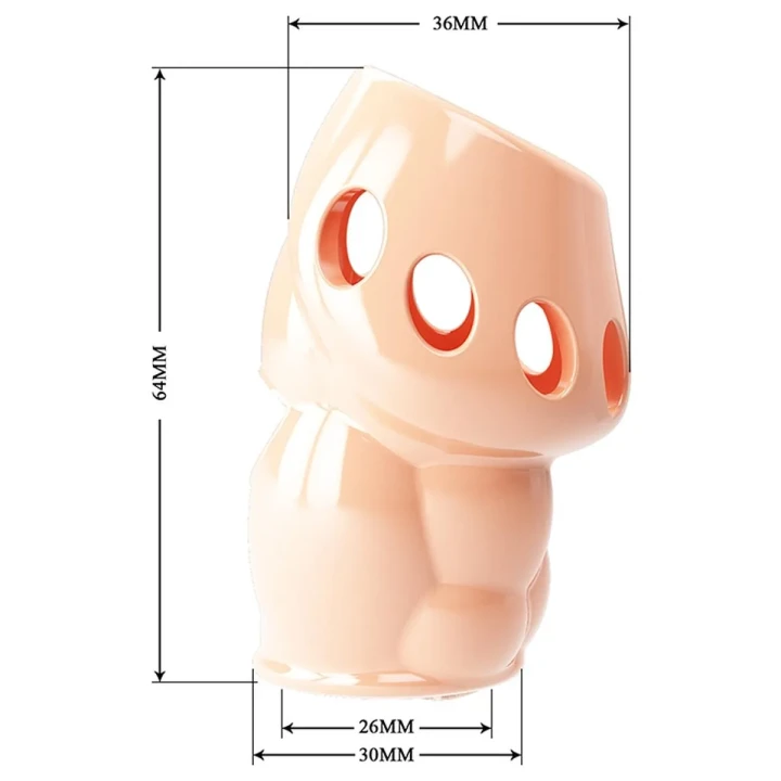 Nakładka na penisa PRETTY LOVE OSCAR, TPR, wodoodporna, rozciągliwa