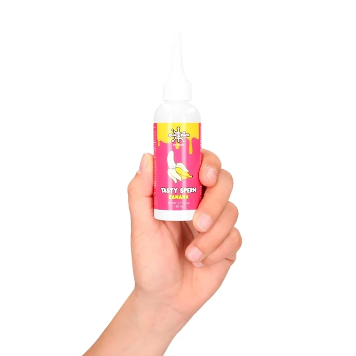 Woda smakowa - Banana Tasty Sperm, 80 ml, z dodatkiem słodzików, bezkaloryczna, do gier