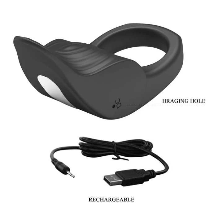 Pierścień wibracyjny - PRETTY LOVE, silikon, 10 funkcji wibracji, funkcja pamięci