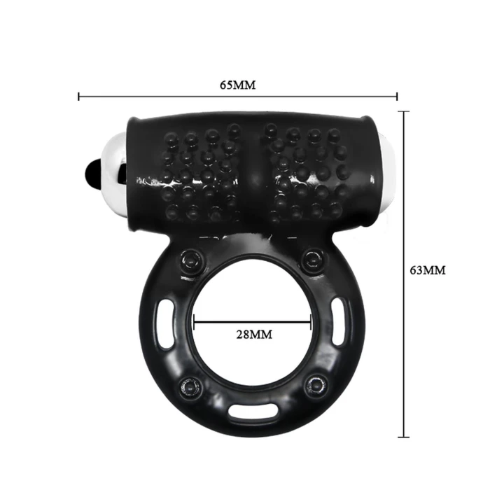 Pierścień wibracyjny BAILE, TPR, 10 funkcji, elastyczny, stymulacja łechtaczki