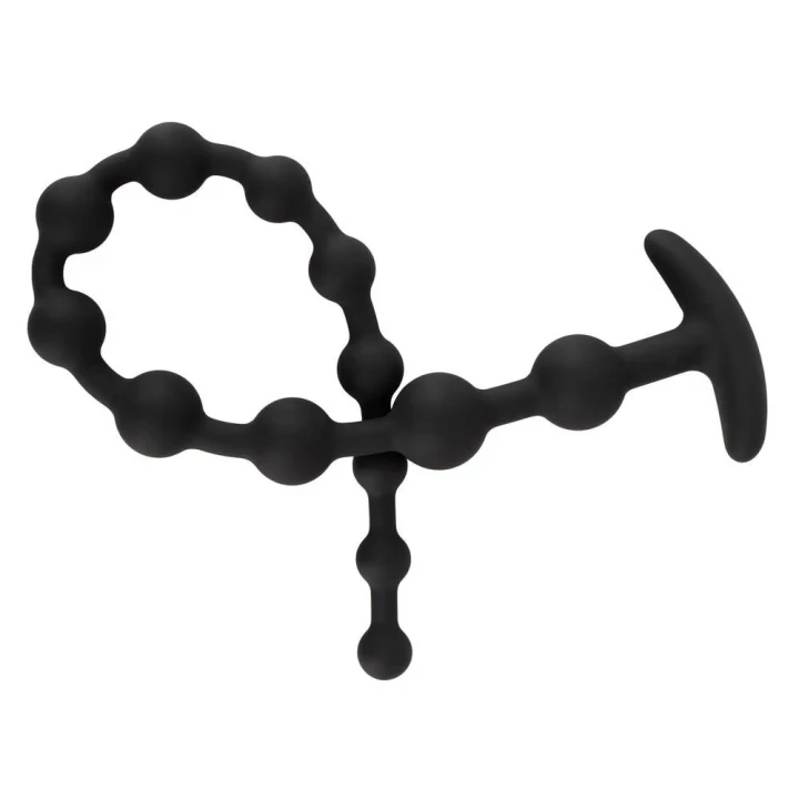 Zestaw kulek analnych Black Velvets, silikon, 50 cm, 13 stymulujących kulek